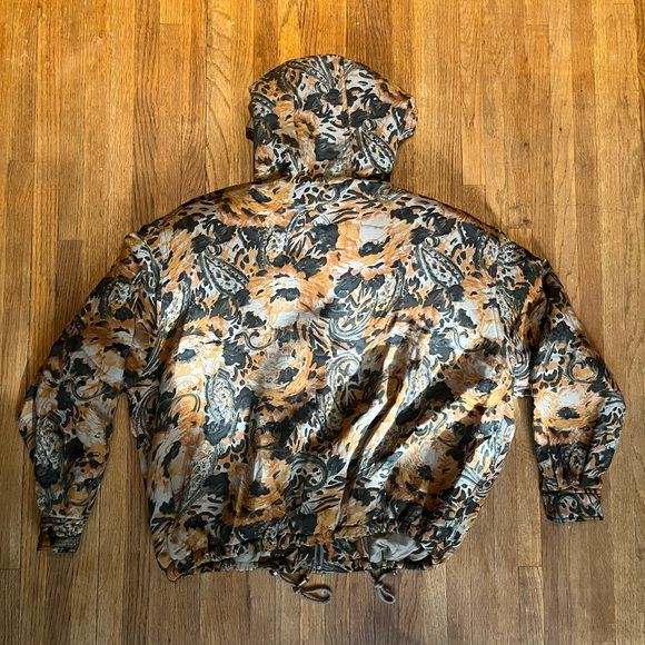 RARE 100% SILK Van Macdowell Paris Women’s Puffer Size Medium - Picture 6 of 6